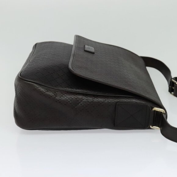 GUCCI Shoulder Bag Leather Brown Gold 223665 Auth - Picture 4 of 16